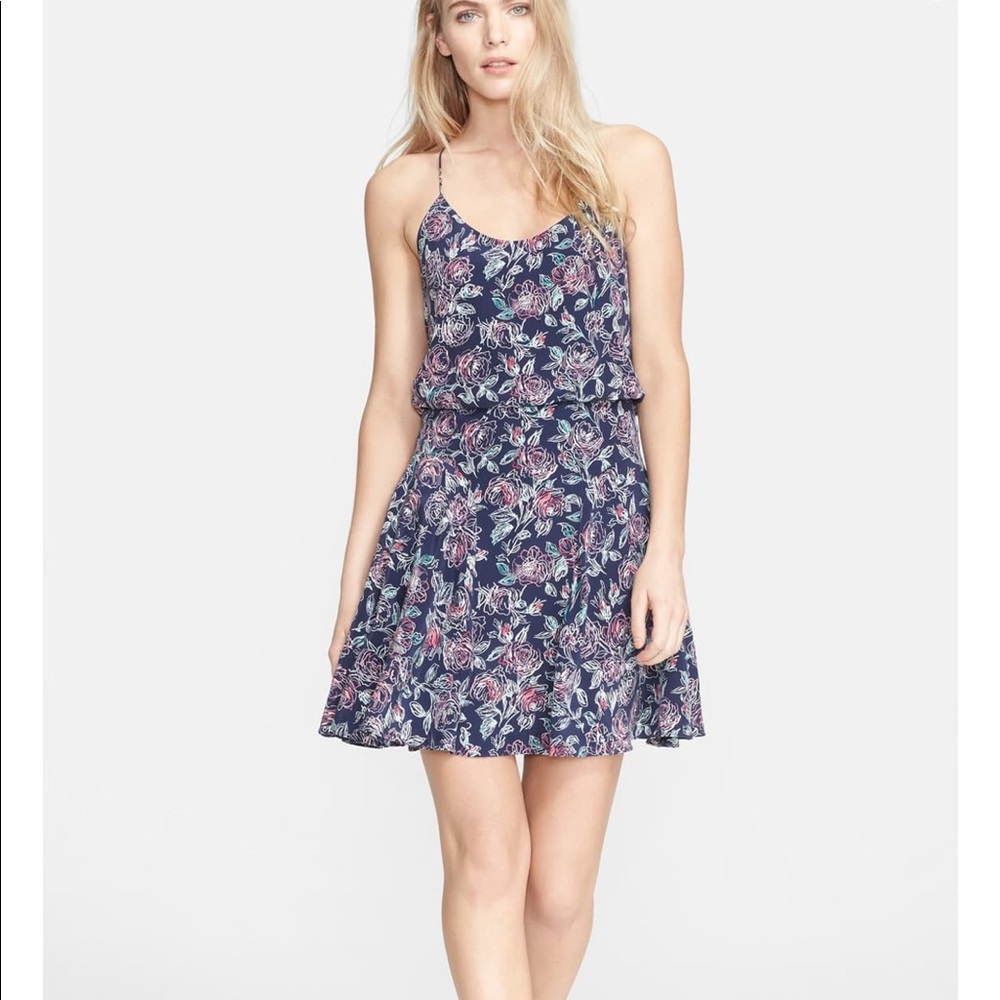 Joie ‘Nanon' Print Silk Blouson Floral Print